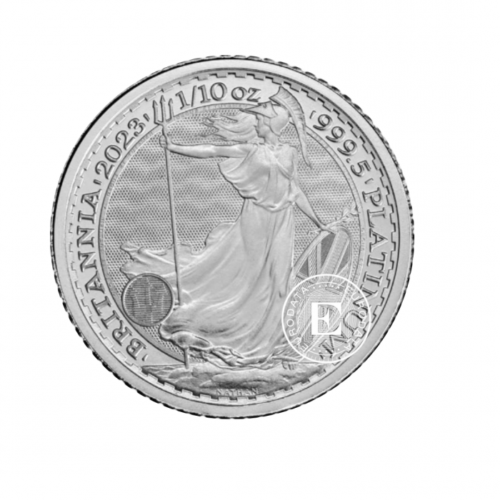 1/10 oz  (3.11 g) platininė moneta Britannia - Karalius Charlesas III, Didžioji Britanija 2023