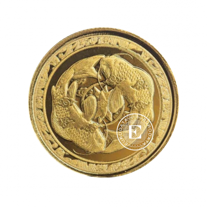 1/10 oz (3.11 g) auksinė moneta Koi Fish, Fidžis 2023
