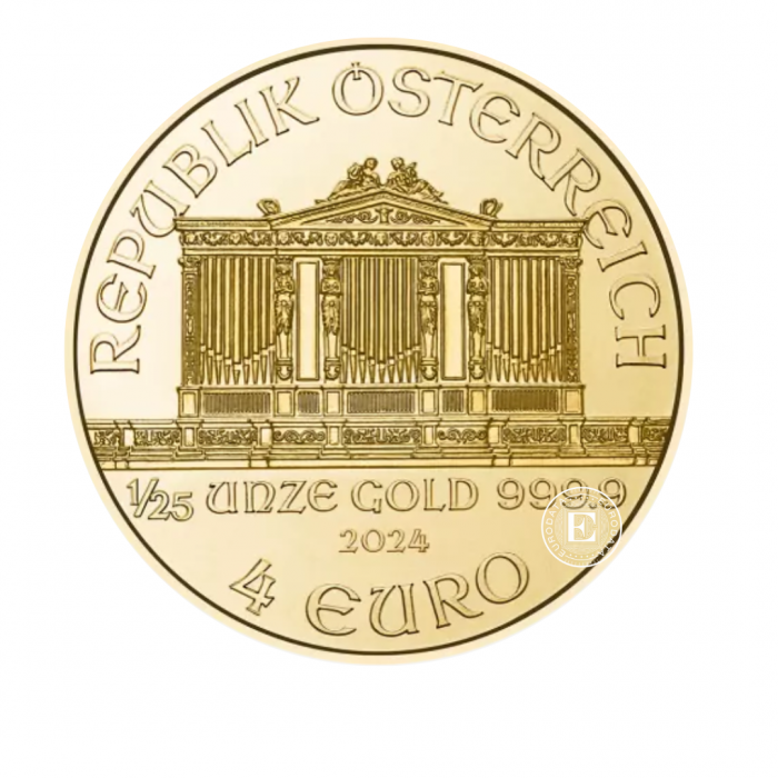 1/25 oz (1.24 g) auksinė moneta Filharmonija, Austrija 2024