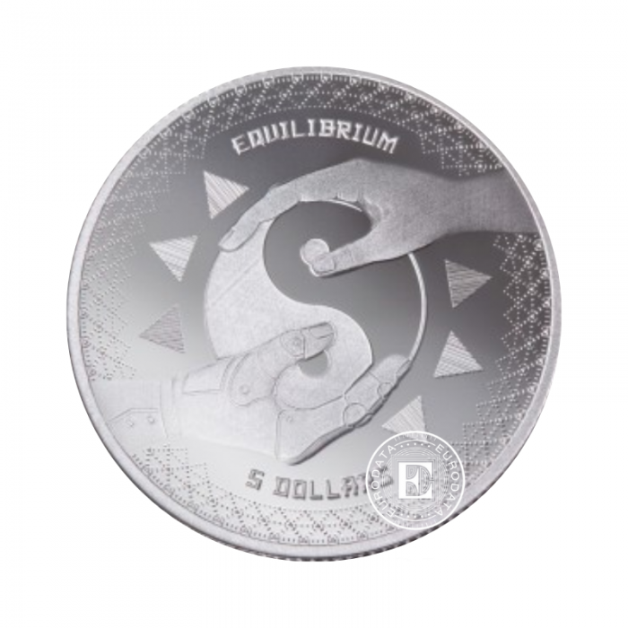 1 oz (31.10 g) sidabrinė moneta Equilibrium, Tokelau 2020