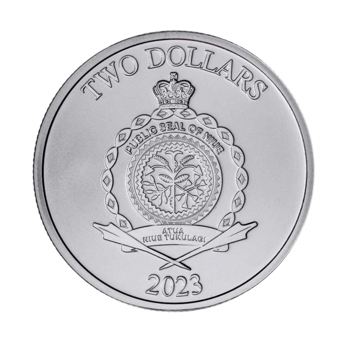 1 oz (31.10 g) pièce Roaring Lion, Niue 2023