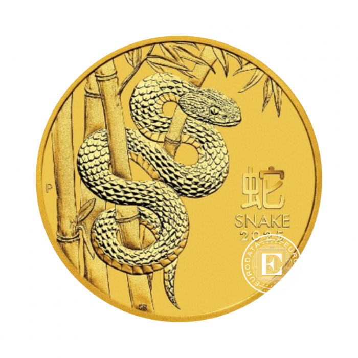 1/4 oz (7.78 g) gold coin Lunar III - Year of  Snake, Australia 2025