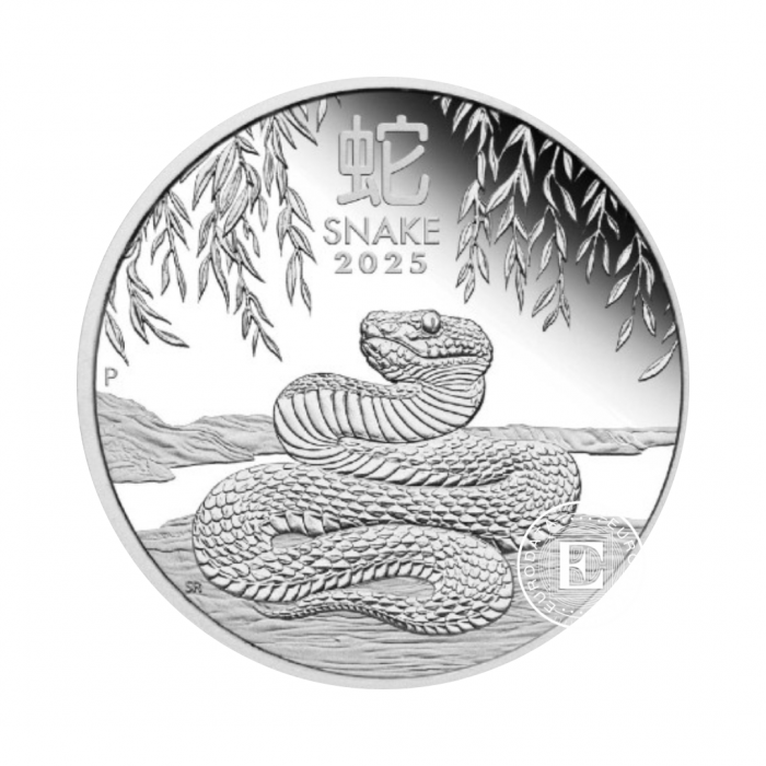 1/2 oz (15.55 g) silbermünze Lunar III - Year of  Snake, Australien 2025 