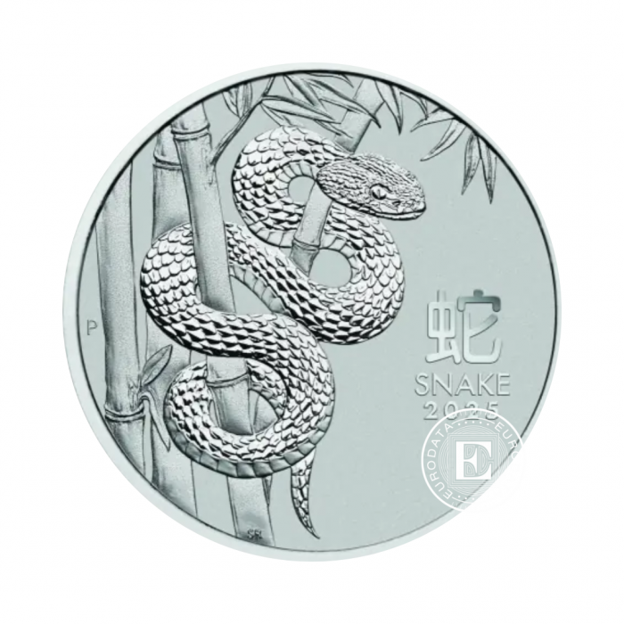 1 oz (31.10 g) platininė moneta Lunar III -  Gyvatės metai, Australija 2025