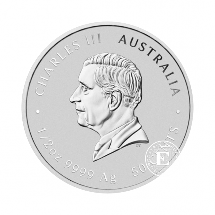 1/2 oz (15.55 g) sidabrinė moneta Lunar III -  Gyvatės metai, Australija 2025 