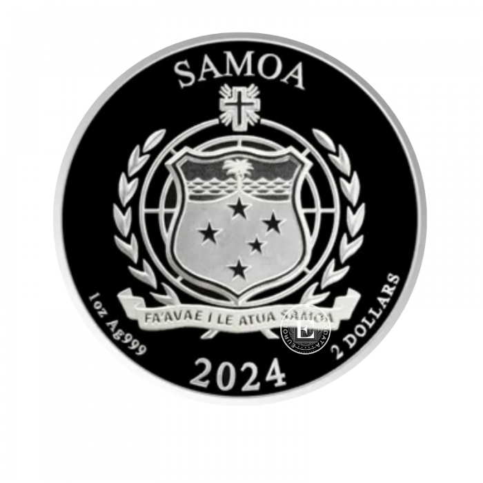 1 oz (31.10 g) srebrna moneta  Golden eagle, Samoa 2024