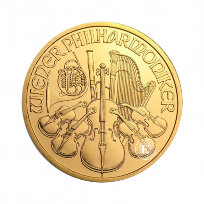 1 oz (31.10 g) auksinė moneta Vienos Filharmonija, Austrija (atsitiktiniai metai)