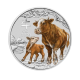 1 oz (31.10 g) pièce d'argent coloree PROOF Lunar III - Year of  Ox, Australie 2021 (avec certificat)