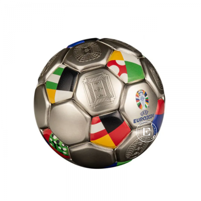 3 oz (93.30 g) sidabrinė moneta Futbolas - UEFA Euro 2024, Saliamono Salos 2024