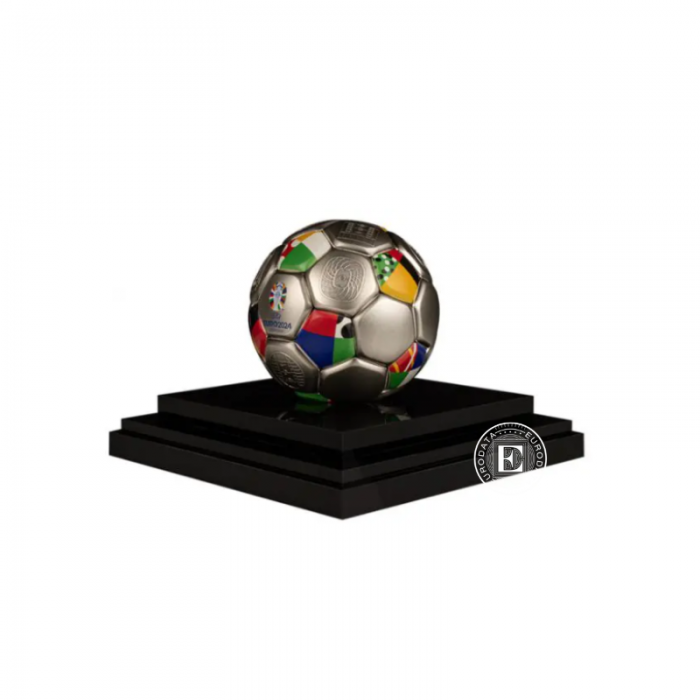 FOOTBALL UEFA EURO Spherical 3 Oz Monnaie Argent 10$ Solomon Islands 2024