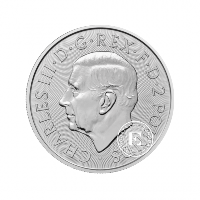 1 oz (31.10 g)  Silbermünze Königliches Wappen, Großbritannien 2024