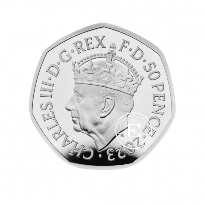 8 g sidabrinė PROOF moneta Karaliaus Charleso III karūnavimas, Didžioji Britanija 2023 (su sertifikatu)