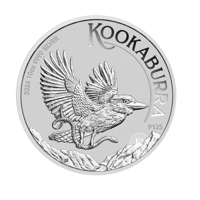 10 oz (311 g) sidabrinė moneta Kookaburra, Australija 2024