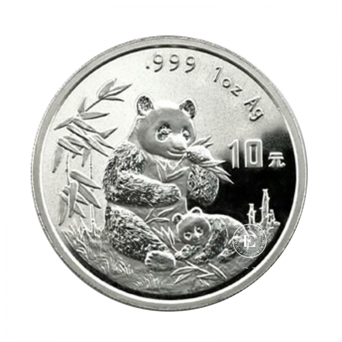 1 oz (31.10 g) sidabrinė moneta Panda, Kinija 1996