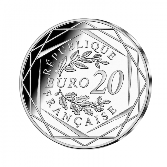 20 Eur silver coin 20 years of the Euro, France 2022