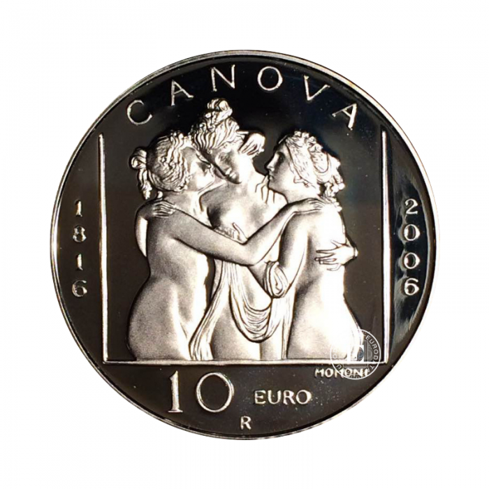 10 Eur (22 g)  silver PROOF coin Antonio Canova, San Marino 2006