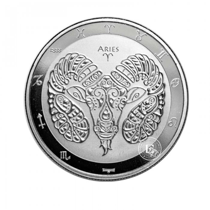 1 oz (31.10 g)  srebrna moneta  Zodiac Series - Aries, Tokelau 2024