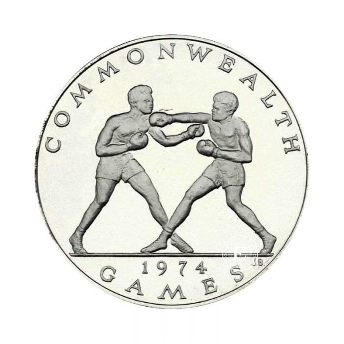 1 tala (27.70 g) silver PROOF coin Commonwealth Games - Boxing match, Samoa 1974