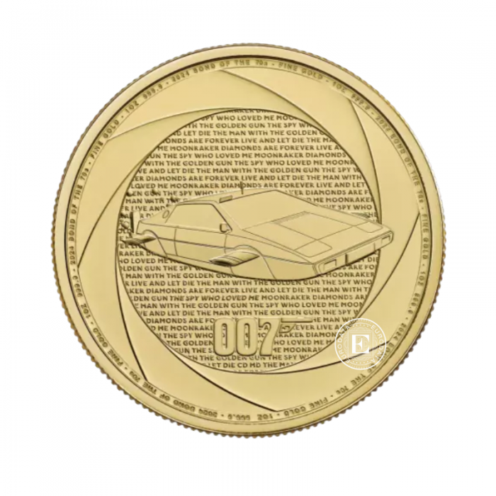 1 oz (31.10 g) pièce d'or Six Decades of 007 - Bond of the 70s, Grande Bretagne 2024