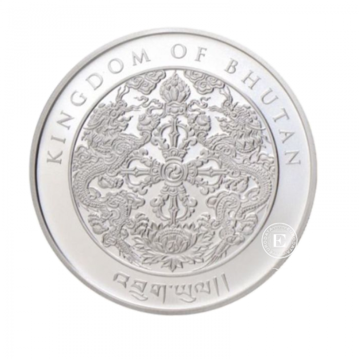 1 oz (31.10 g) pièce d'argent Year of the snake, Royaume de Bhoutan 2025