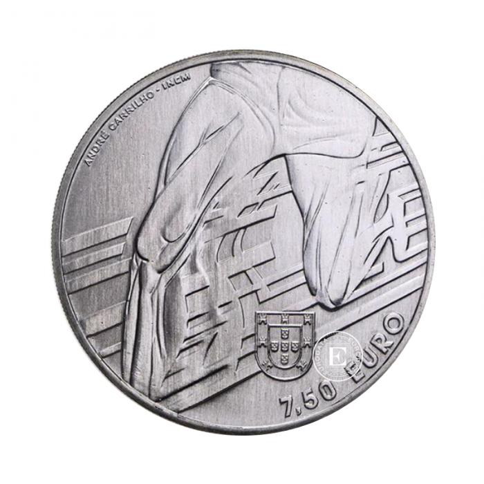 7.5 Eur silver coin  Carlos Lopes, Portugal 2017