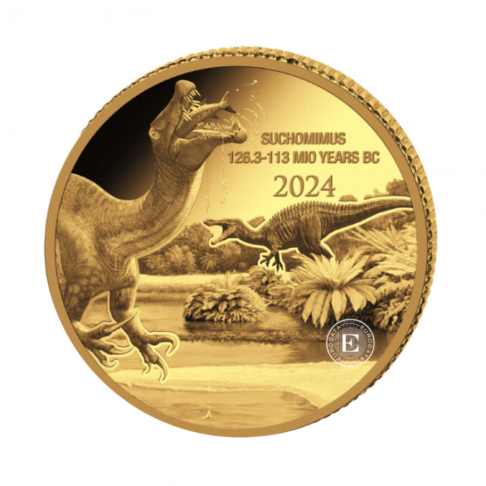 0.5 g auksinė PROOF moneta Prehistoric Life II - Suchomimus, Kongo Respublika 2024