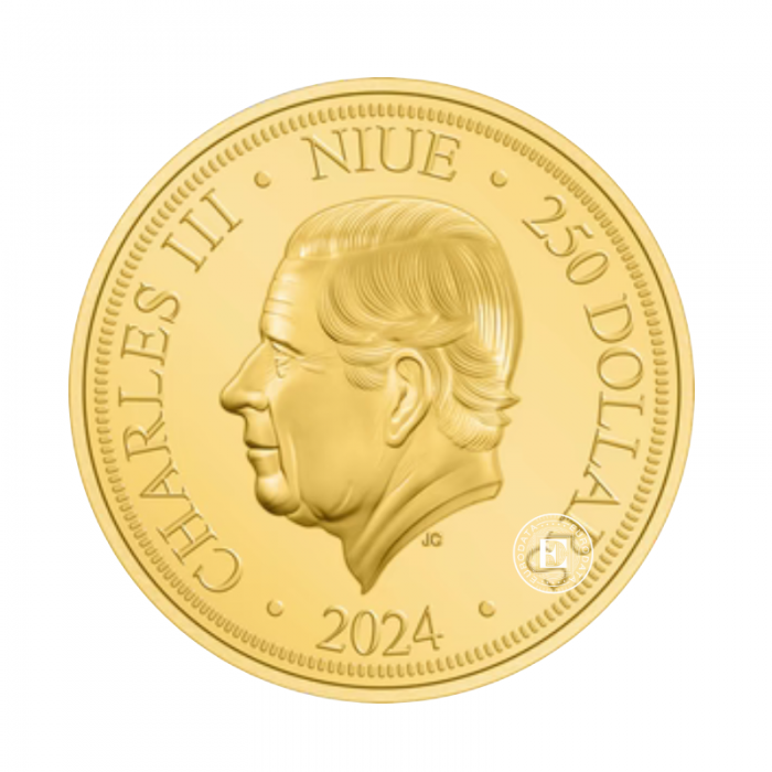 1 oz (31.10 g) pièce d'or Lunar - Dragon, Niue 2024