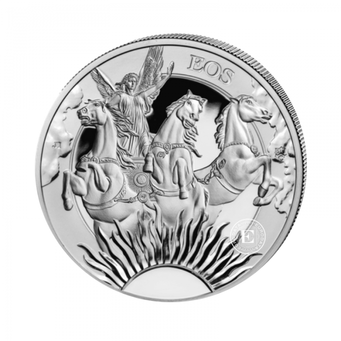 1 oz  (31.10 g) sidabrinė moneta The Goddesses -  Eos and the Horses, Šv. Helena 2023 