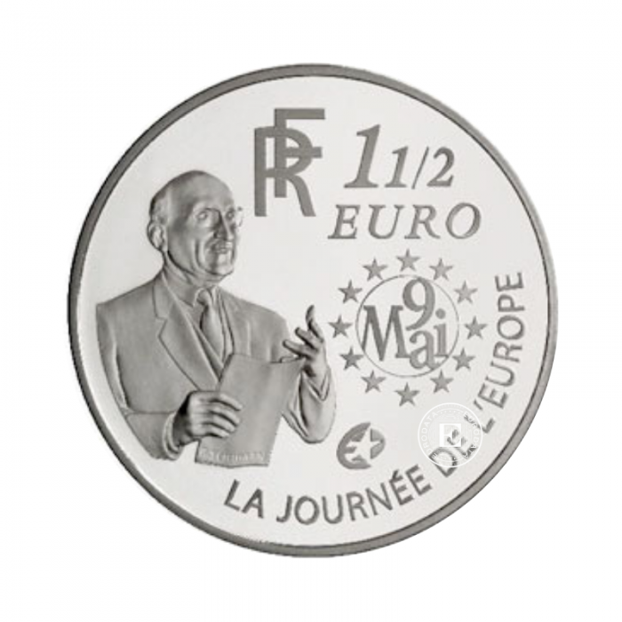 1.5 Eur (22.20 g) Silbermünze PROOF  120th anniversary of the birth of the Robert Schuman, Frankreich 2006