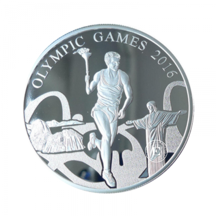  2 dollars (20 g)  silver PROOF coin Olympic Games - Torch, Samoa 2015