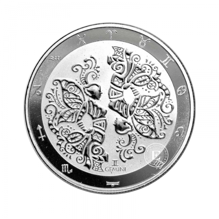 5 Eur coin Zodiac - Gemini, San Marino 2019