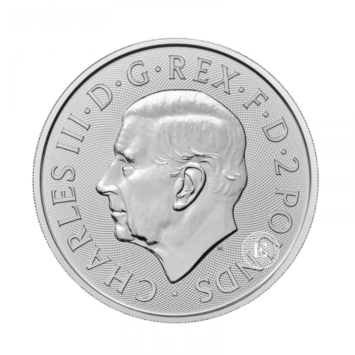 1 oz (31.10 g) sidabrinė moneta George ir drakonas, Didžioji Britanija 2024