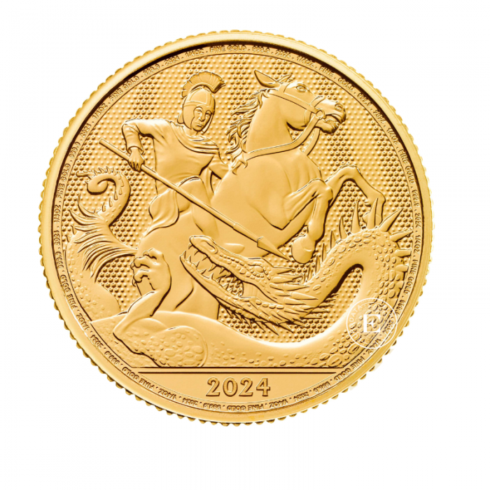 1/4 oz (7.78  g) gold coin St. George and the Dragon, Great Britain 2024