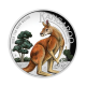 1 oz (31.10 g) Silbermünze PROOF farbig  Kangaroo, Australien 2023