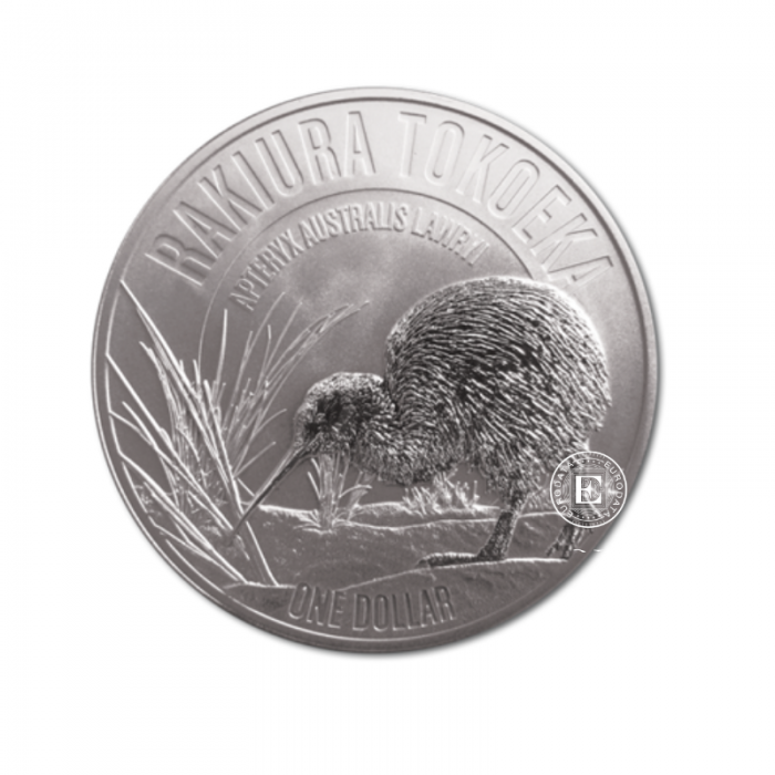 1 oz (31.10 g) sidabrinė moneta kortelėje Kiwi, Naujoji Zelandija 2017