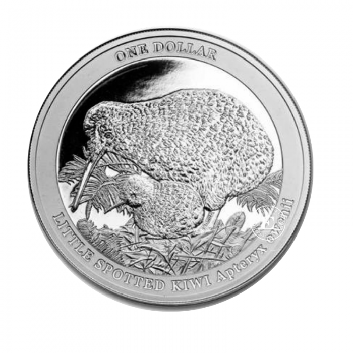 1 oz (31.10 g) pièce d'argent sur la carte Kiwi, Nouvelle-Zélande 2022