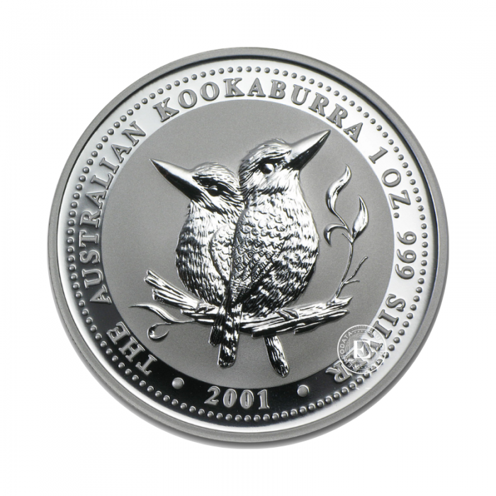 1 oz  (31.10 g) srebrna moneta Kookaburra, Australia 2001