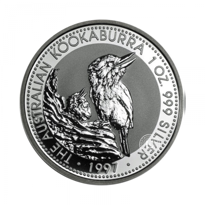 1 oz  (31.10 g) silbermünze Kookaburra, Australien 1997