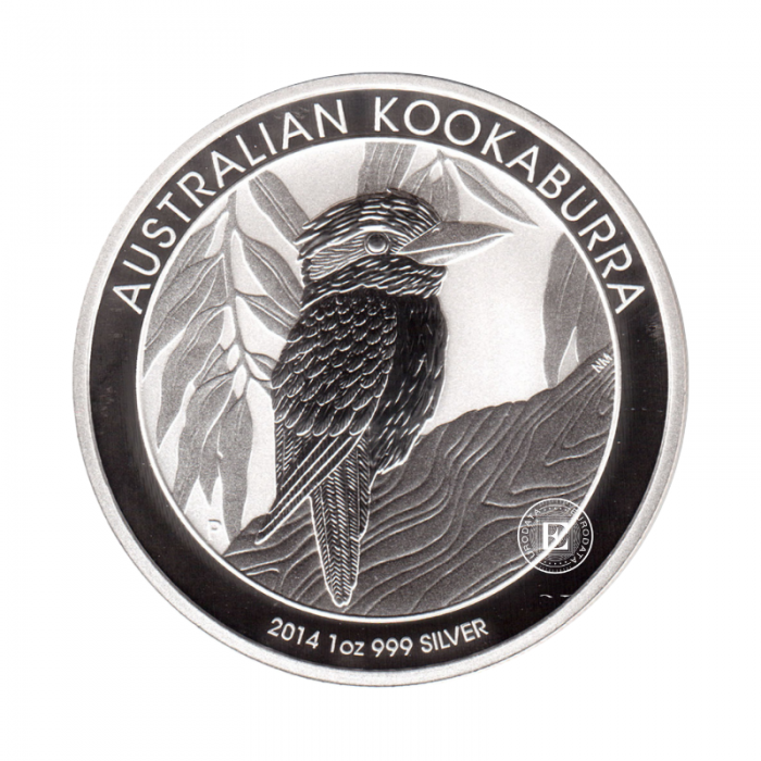 1 oz (31.10 g) srebrna moneta Kookaburra, Australia 2014