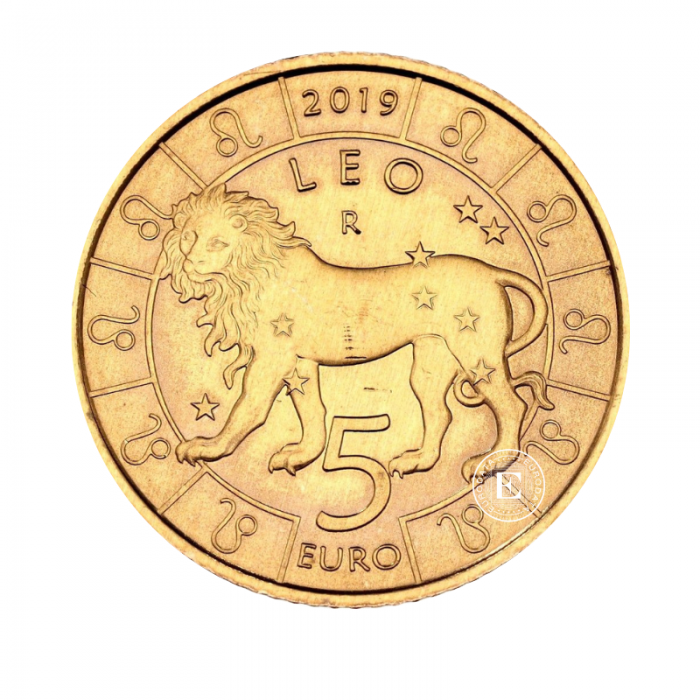 5 Eur münze Zodiac - Leo, San Marino 2019