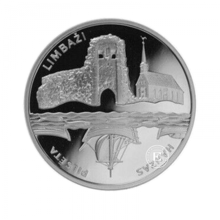 1 lato (31.47 g) sidabrinė PROOF moneta Limbaži, Latvija 2008