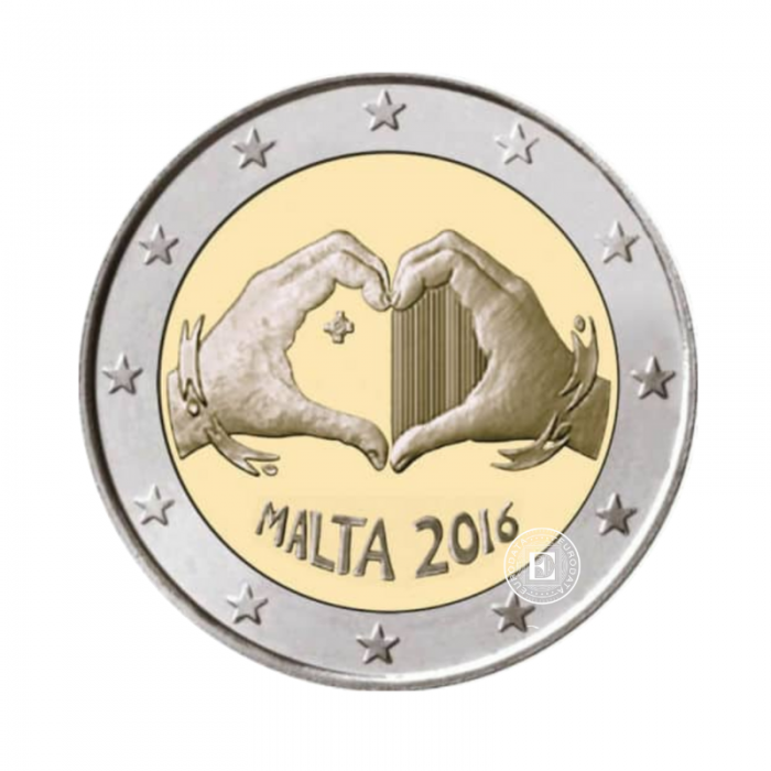 2 Eur moneta Solidarity through Love, Malta 2016