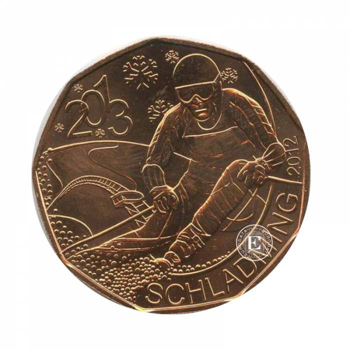 5 Eur copper coin Schladming, Austria 2013