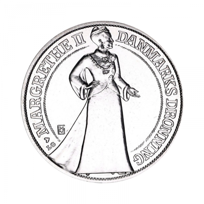 1 oz (31.10 g)  sidabrinė moneta Margrethe II, Danija 1997