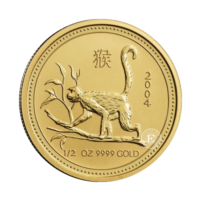 1/2 oz (15.55 g) gold coin Lunar I - Year of the Monkey, Australia 2004