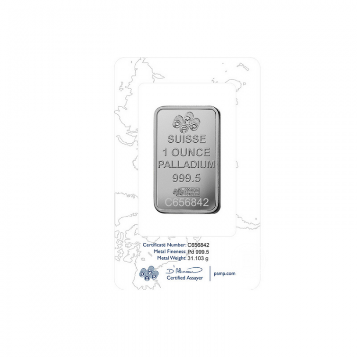 1 oz (31.10 g) Palladiumbarren Fortuna, PAMP 999.5