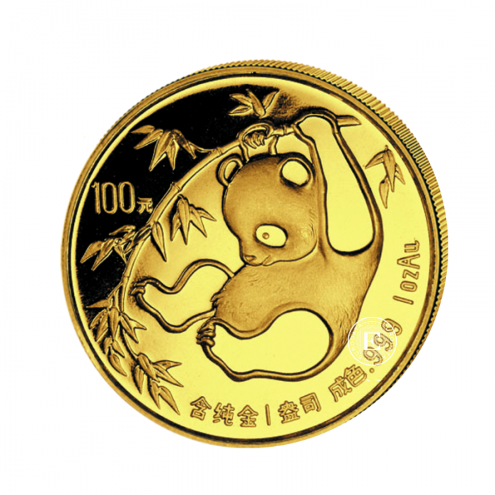 1 oz (31.10 g) pièce d'or Panda, Chine 1986