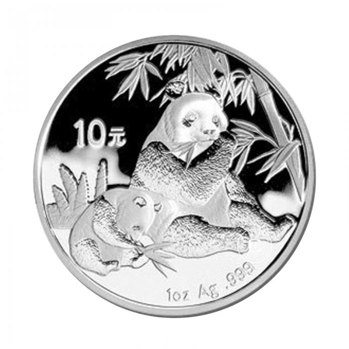 1 oz (31.10 g) srebrna moneta Panda, Chiny 2007