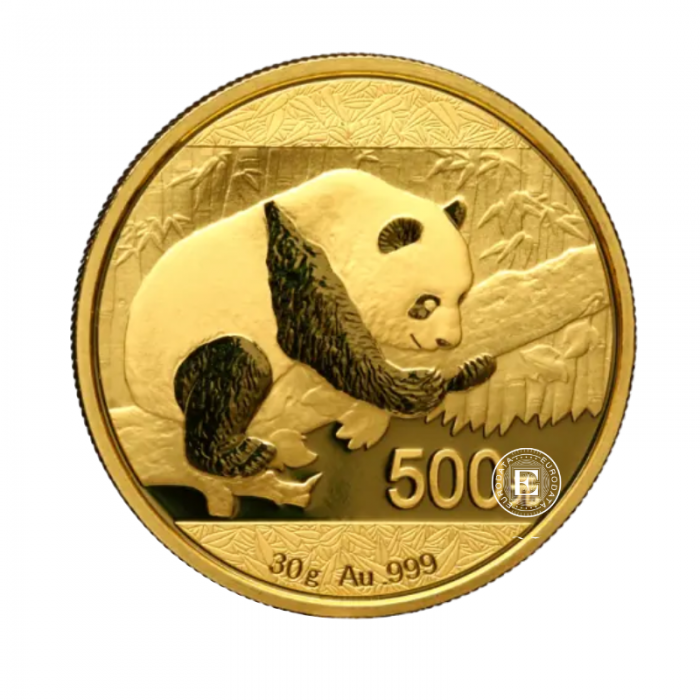 30 g auksinė moneta Panda, Kinija (atsitiktiniai metai)