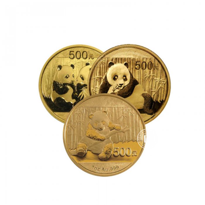 1 oz (31.1 g) goldmünze Panda, China (random year)